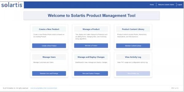 Solartis Builder | Insurance Toolkit for Product Development